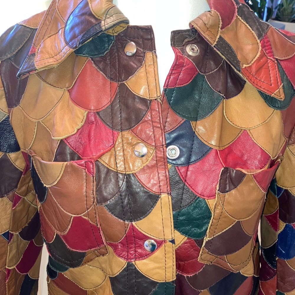 Vintage 70’s Patchwork Leather Jacket - Small - image 6